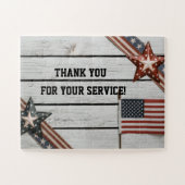 Patriottisch Bedankt voor het serveren Legpuzzel (Horizontaal)