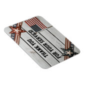 Patriottisch Bedankt voor het serveren Magneet (Rechterzijde)