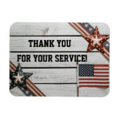 Patriottisch Bedankt voor het serveren Magneet (Horizontaal)