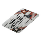 Patriottisch Bedankt voor het serveren Magneet (Linkerzijde)