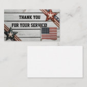 Patriottisch Bedankt voor het serveren Visitekaartje (Voorkant / Achterkant)