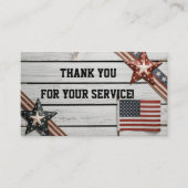 Patriottisch Bedankt voor het serveren Visitekaartje (Voorkant)