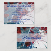 Patriottisch beeld van de Amerikaanse Visitekaartj Visitekaartje (Voorkant / Achterkant)