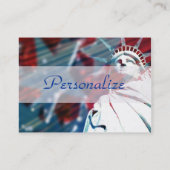 Patriottisch beeld van de Amerikaanse Visitekaartj Visitekaartje (Achterkant)