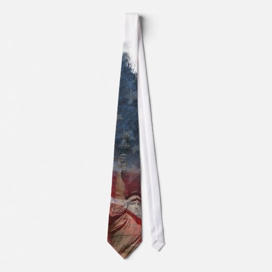 Patriottisch beeld van Liberty Necktie Stropdas (Voorkant)