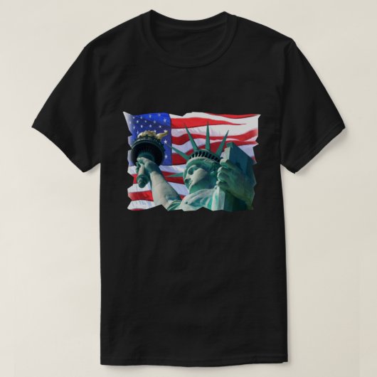 Patriottisch beeld van vrijheidsgolvende vlag Vere T-shirt (Design voorkant)