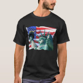 Patriottisch beeld van vrijheidsgolvende vlag Vere T-shirt (Voorkant)