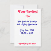 Patriottisch Beer 4 juli Uitnodiging (Achterkant)