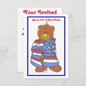 Patriottisch Beer 4 juli Uitnodiging (Voorkant / Achterkant)