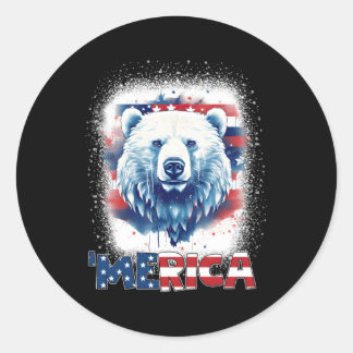 Patriottisch Beer Amerika 4 juli Vlag Beer VS Ronde Sticker