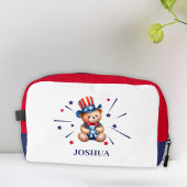 Patriottisch Beer Gepersonaliseerde Kinder naam Toilettasje