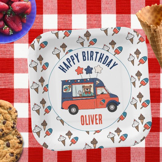 Patriottisch Beer ijsfeest Verjaardag Papieren Bordje