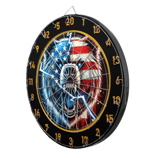 Patriottisch Beer Lightning ontsteekt het bord Dartbord (Voorkant Rechts)