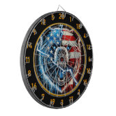 Patriottisch Beer Lightning ontsteekt het bord Dartbord (Voorkant Links)