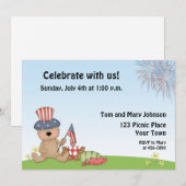 Patriottisch Beer Picnic, BBQ Uitnodiging (Voorkant / Achterkant)