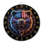 Patriottisch Beer raakt de raad Dartbord (Voorkant)