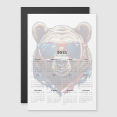 Patriottisch Beer Rood Wit Blauw 2025 Magneet Kale (Voorkant / Achterkant)