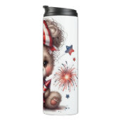 Patriottisch Beer Thermosbeker (Geroteerd rechts)