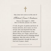 Patriottisch begrafenisgebed Kaart Amerikaanse vla (Achterkant)