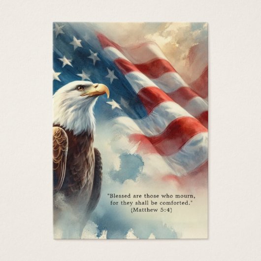 Patriottisch begrafenisgebed Kaart Amerikaanse vla (Voorkant)