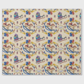 Patriottisch beige Rocking Horse Persoonlijk Patro Cadeaupapier (Vlak)