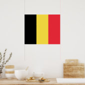 Patriottisch Belgisch vlaggenPoster Poster (Keuken)