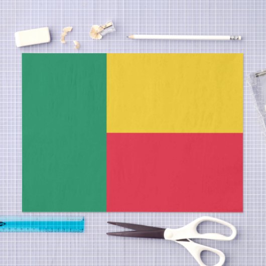 Patriottisch Benin Flag Tissue Paper Tissuepapier (Craft)