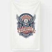 Patriottisch beschermmasker vrijheid militair geïn spandoek (Verticaal)