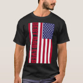 Patriottisch beste vader ooit Amerikaanse vlag T-shirt (Voorkant)