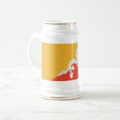 Patriottisch Bhutan Flag Beer Stein Bierpul (Voorkant links)