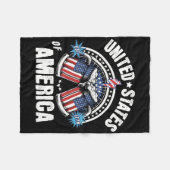 Patriottisch Bier Amerikaanse Vlag 4 Juli Bier Ver Fleece Deken (Voorkant (Horizontaal))