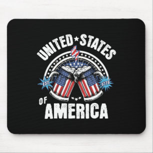 Patriottisch Bier Amerikaanse Vlag 4 Juli Bier Ver Muismat