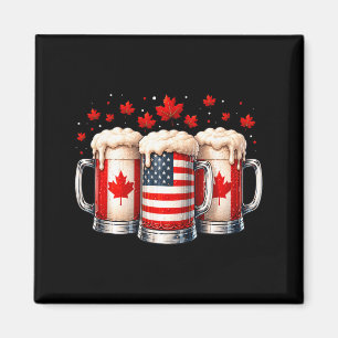 Patriottisch Bier Canada Usa Vlag Esdoornblad Cana Magneet