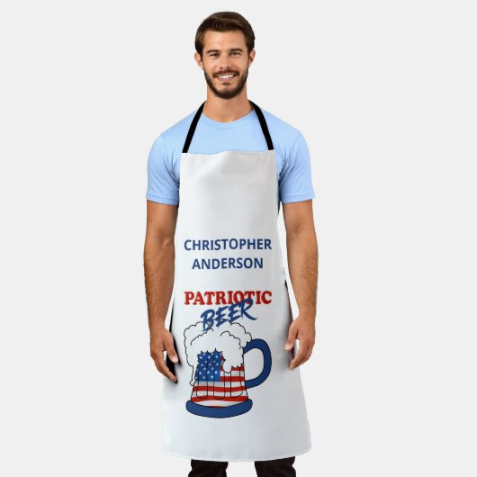 Patriottisch bier schort (Gedragen)
