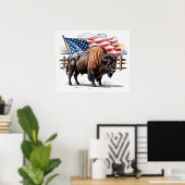 Patriottisch bizon Poster (Thuiskantoor)