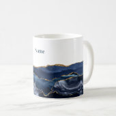 Patriottisch Blau Goud Agaat Koffiemok (Voorkant rechts)