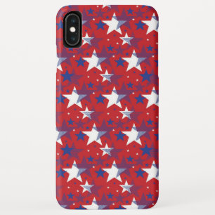 Patriottisch blauw en witte sterren Case-Mate iPhone case