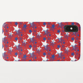 Patriottisch blauw en witte sterren Case-Mate iPhone case (Achterkant (horizontaal))