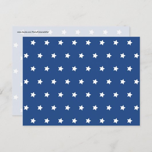 Patriottisch blauw en witte sterren Vrijheid Briefkaart (Voorkant / Achterkant)