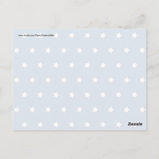 Patriottisch blauw en witte sterren Vrijheid Briefkaart (Achterkant)