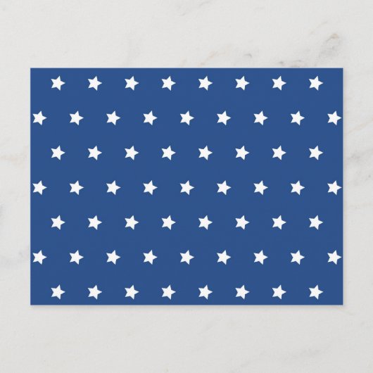 Patriottisch blauw en witte sterren Vrijheid Briefkaart (Voorkant)