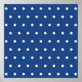 Patriottisch blauw en witte sterren Vrijheid Poster (Voorkant)