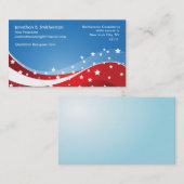 Patriottisch blauw visitekaartje (Voorkant / Achterkant)