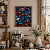Patriottisch bloemensymbool voor de vrede poster
