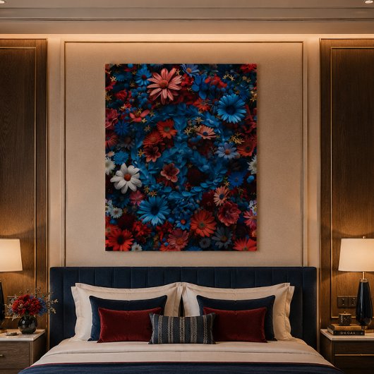 Patriottisch bloemensymbool voor de vrede poster