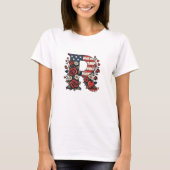 Patriottisch bloemletter R kransontwerp T-shirt (Voorkant)