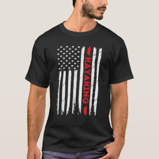 Patriottisch Boating Team Amerikaanse Vlag Kajak T T-shirt
