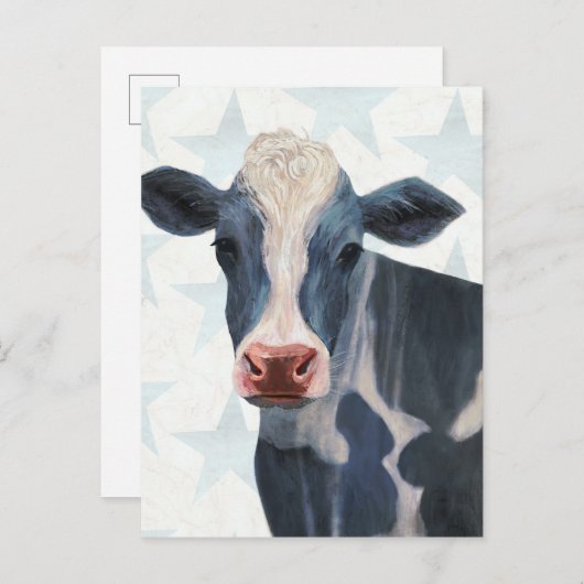 Patriottisch Boerderij - Koe Briefkaart (Voorkant / Achterkant)