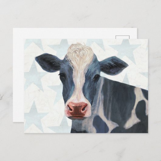 Patriottisch Boerderij - Koe Briefkaart (Voorkant / Achterkant)