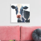 Patriottisch Boerderij - Koe Canvas Afdruk (Insitu (Woonkamer))